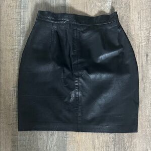 Black Leather Skirt